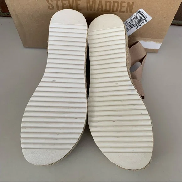 Steve Madden Womens Kimmie Blush Fabric Espadrille Platform Sandals US 9 M - Picture 7 of 9